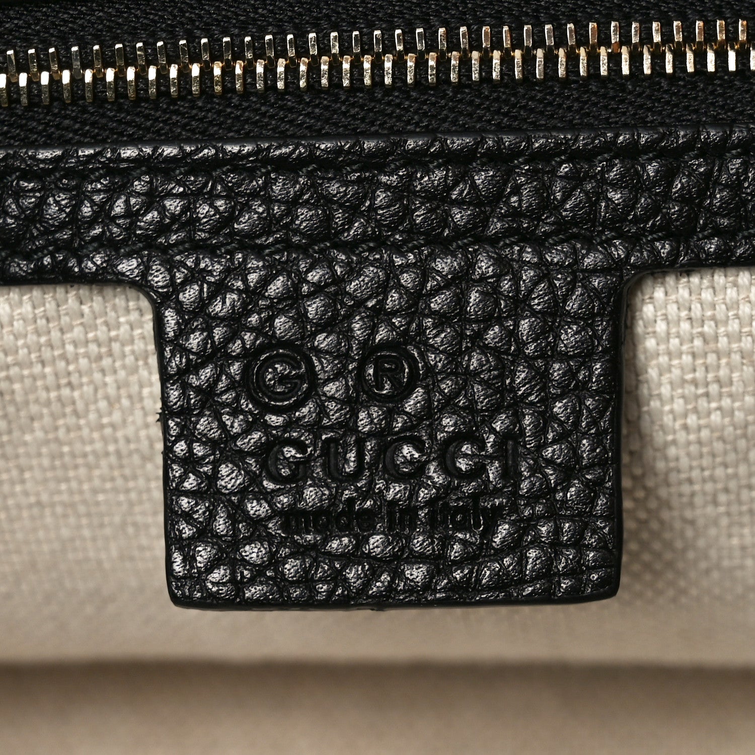 Gucci Pebbled Calfskin Large Soho Hobo Black