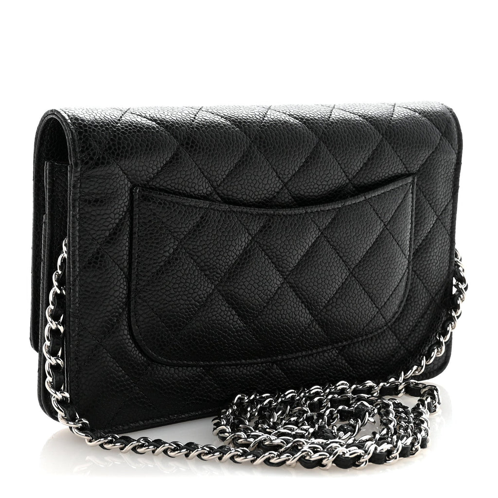 Chanel Caviar Quilted Wallet on Chain WOC Black