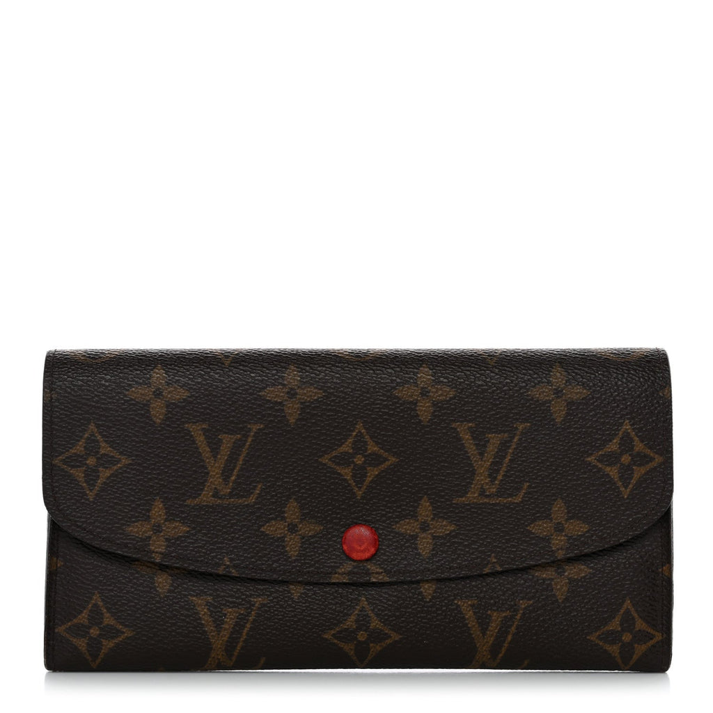 Louis Vuitton Monogram Emilie Wallet Red