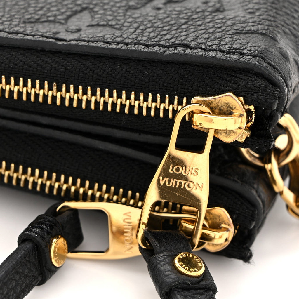 Louis Vuitton Empreinte Double Zip Pochette Black
