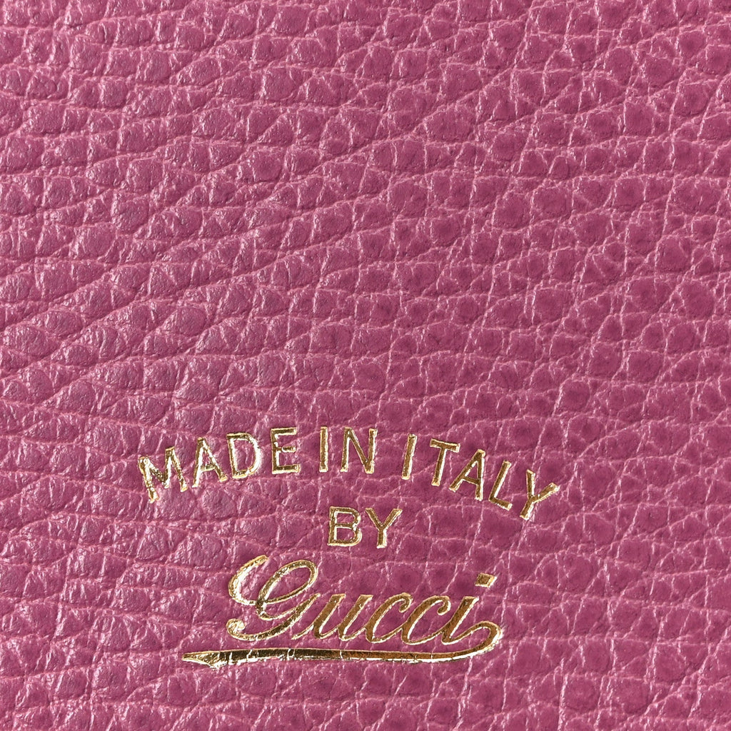 Gucci Dollar Calfskin Mini Swing Wallet Bag Purple