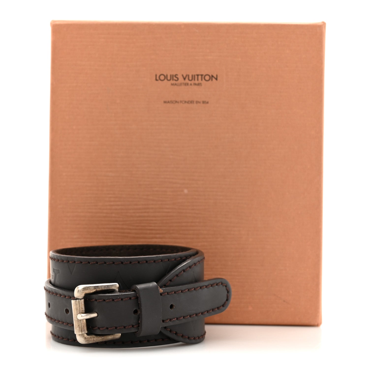Louis Vuitton Glace Monogram Wrap Bracelet Cafe Brown