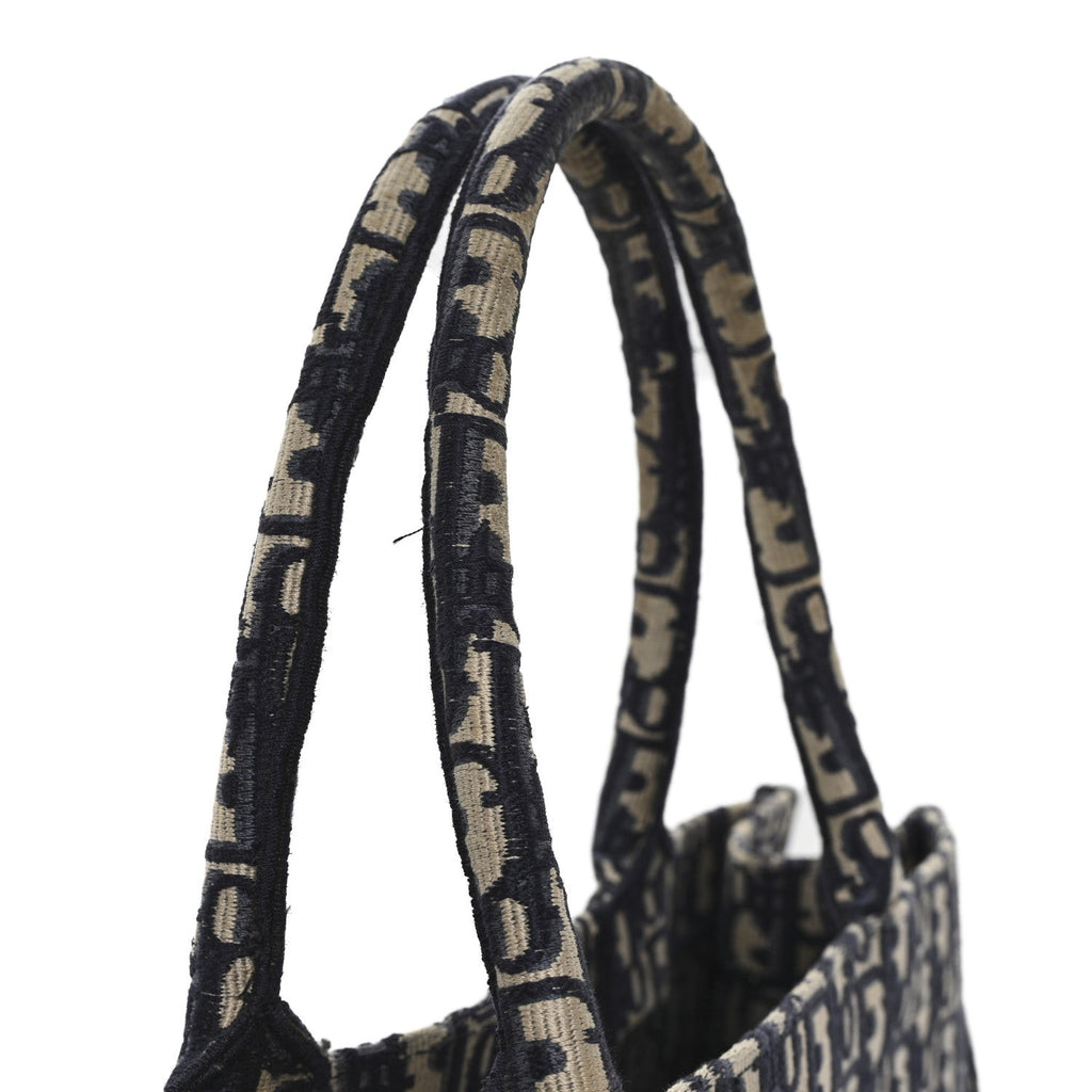 Christian Dior Oblique Large Book Tote Blue Multicolor