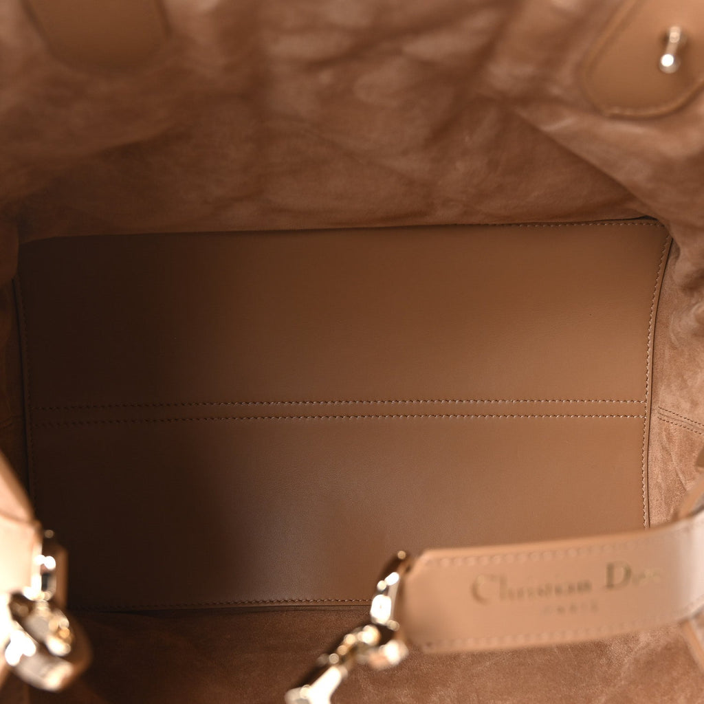 Christian Dior Calfskin Macrocannage Medium Toujour Powder Tan