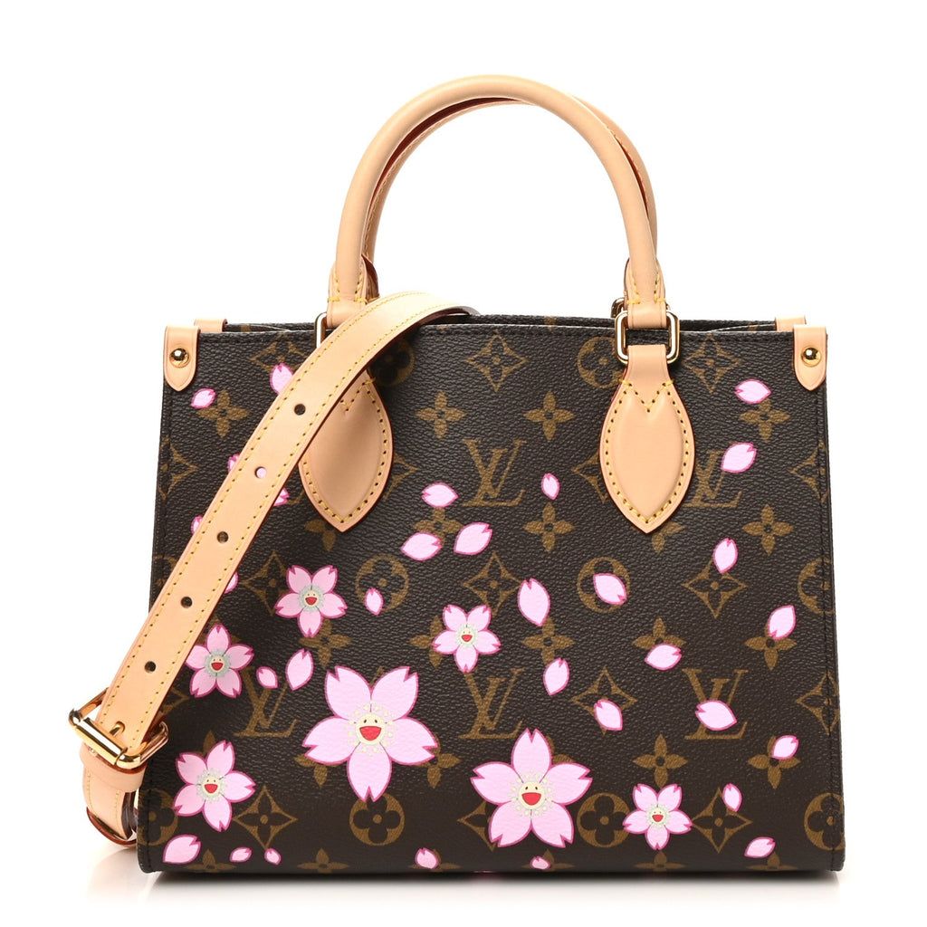 Louis Vuitton LV X TM Monogram Cherry Blossom Onthego PM Sakura Brown