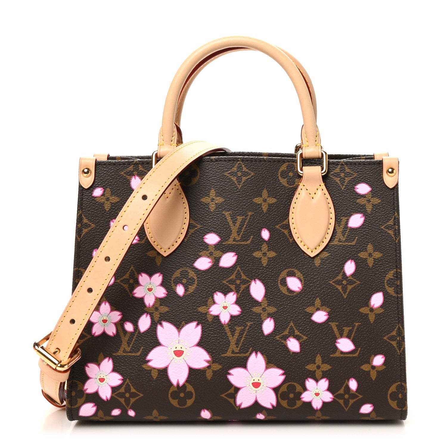 Louis Vuitton LV X TM Monogram Cherry Blossom Onthego PM Sakura Brown