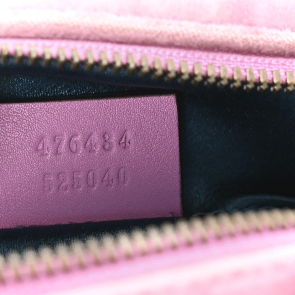 Gucci Velvet Matelasse Marquise Crystals GG Marmont Belt Bag 85 34 Malva