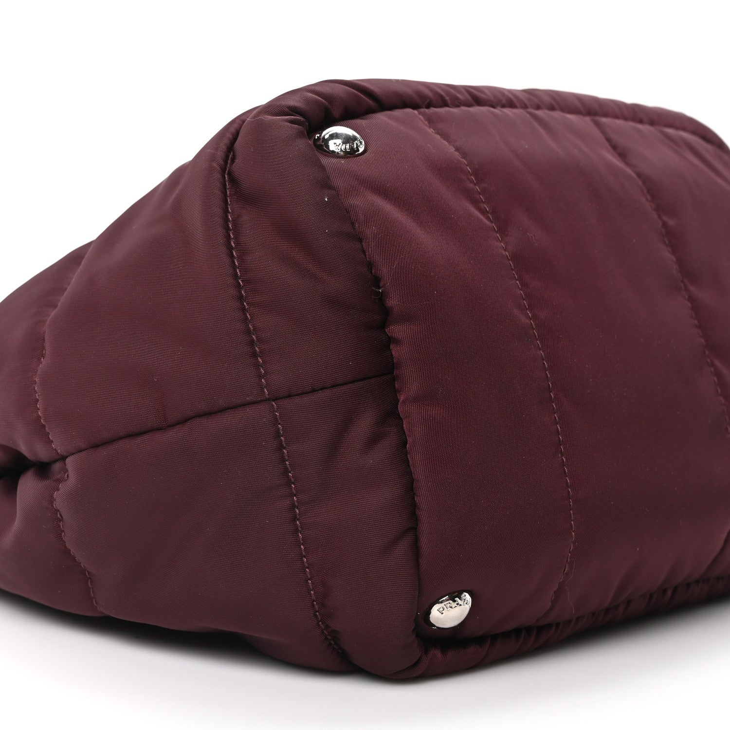 Prada Tessuto Nylon Bomber Tote Bordeaux