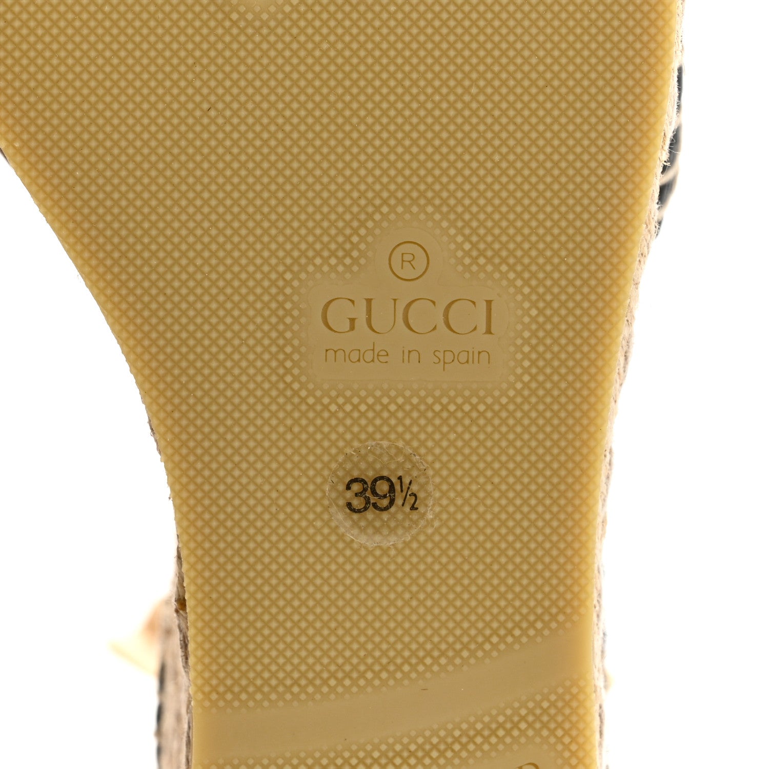 Gucci Monogram Matelasse GG Marmont Ankle Wrap Platform 35/120mm Espadrille Wedges 39.5 Beige Ebony Black Sand Storm