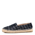 Plaid Fabric CC Espadrilles 38 Grey