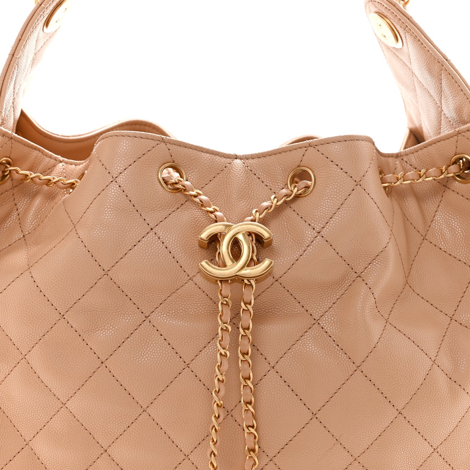 Chanel Caviar Quilted Medium Chanel 25 Handbag Beige