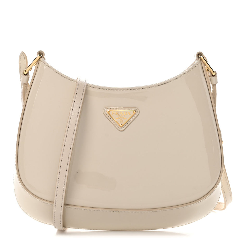 Prada Spazzolato Cleo Shoulder Bag Avorio
