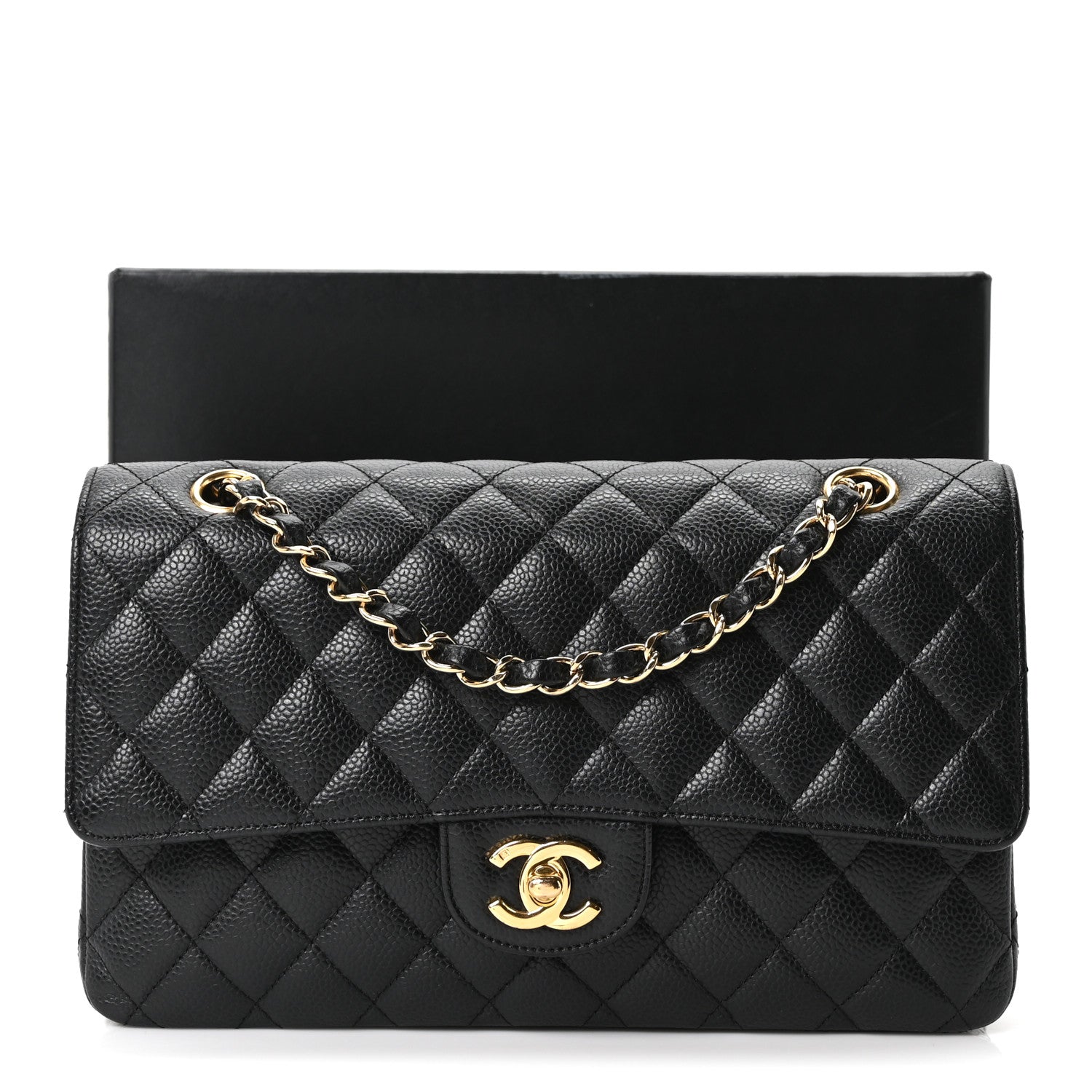 Chanel Caviar Quilted Medium Double Flap Black