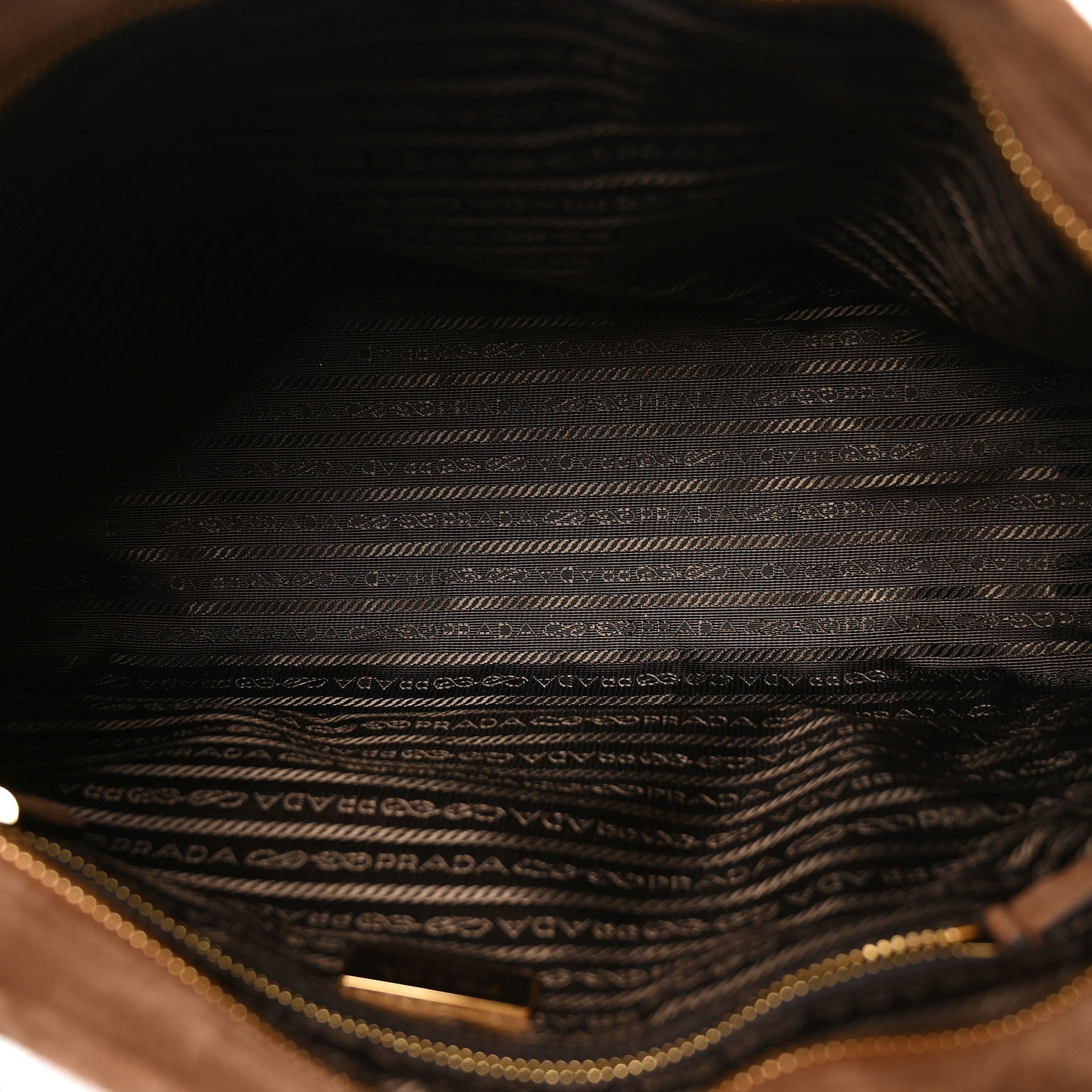 Prada Suede Large Bonnie Shoulder Bag Cacao