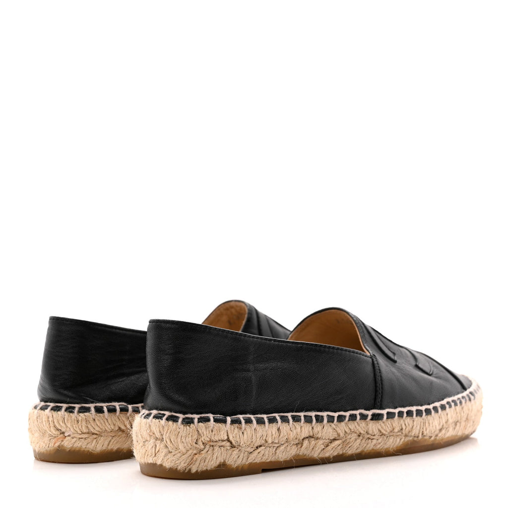 Lambskin CC Espadrilles 36 Black