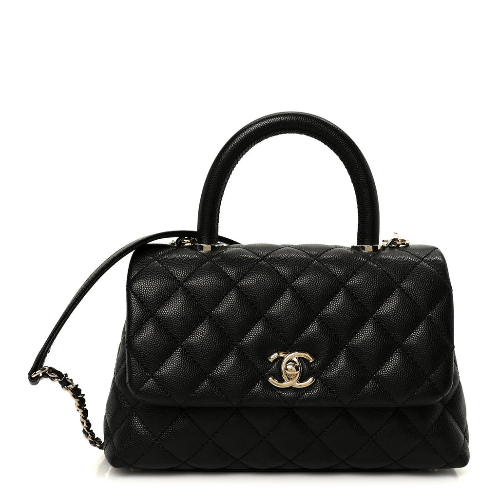 Chanel Caviar Quilted Mini Coco Handle Flap Black