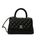 Chanel Caviar Quilted Mini Coco Handle Flap Black