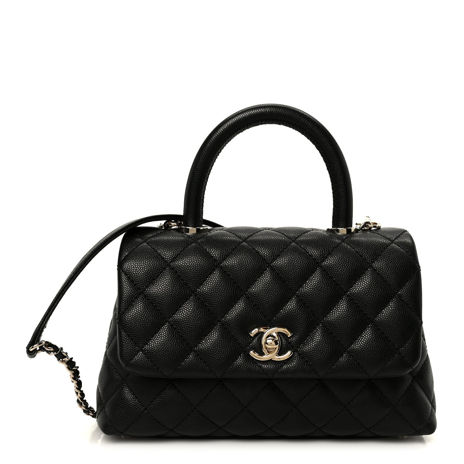 Chanel Caviar Quilted Mini Coco Handle Flap Black