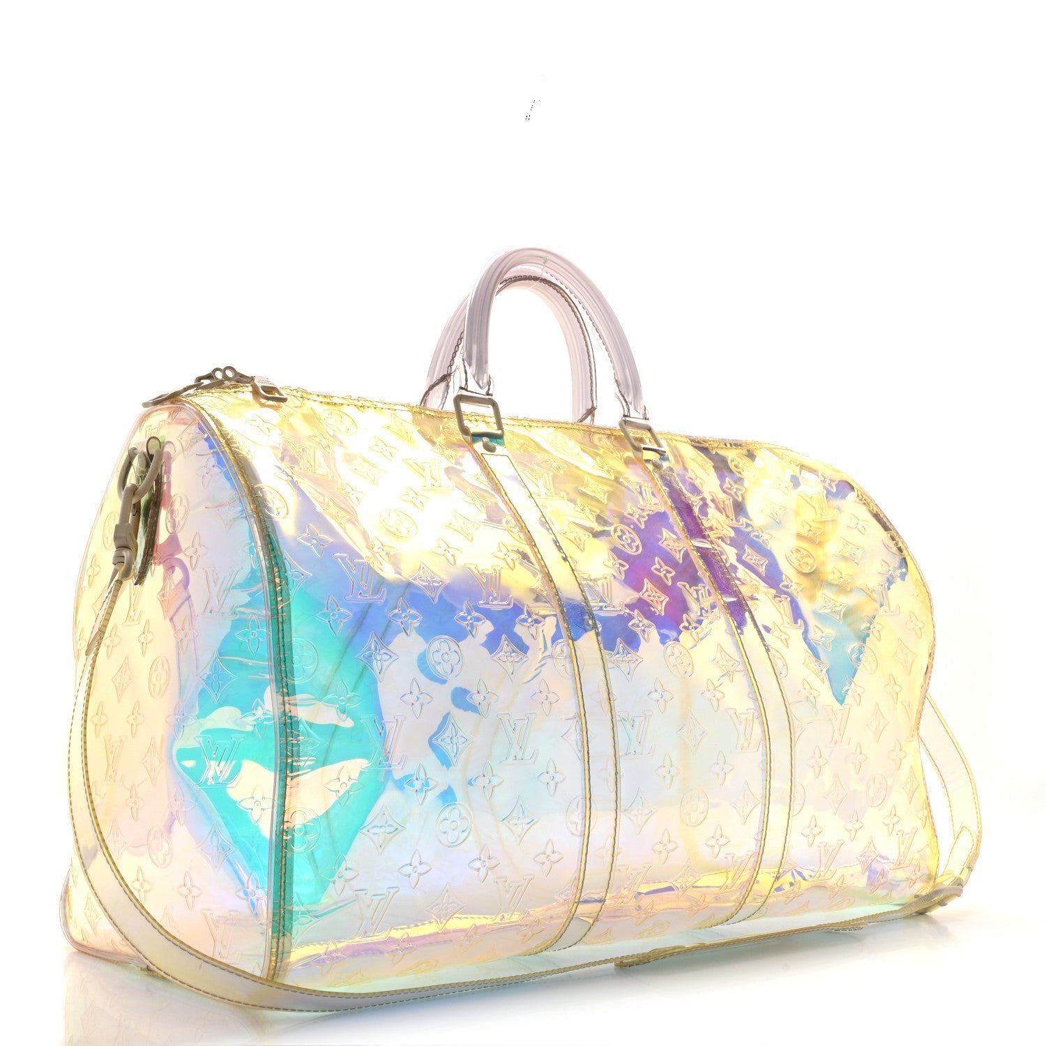 Louis Vuitton PVC Monogram Keepall Bandouliere 50 Iridescent Prism