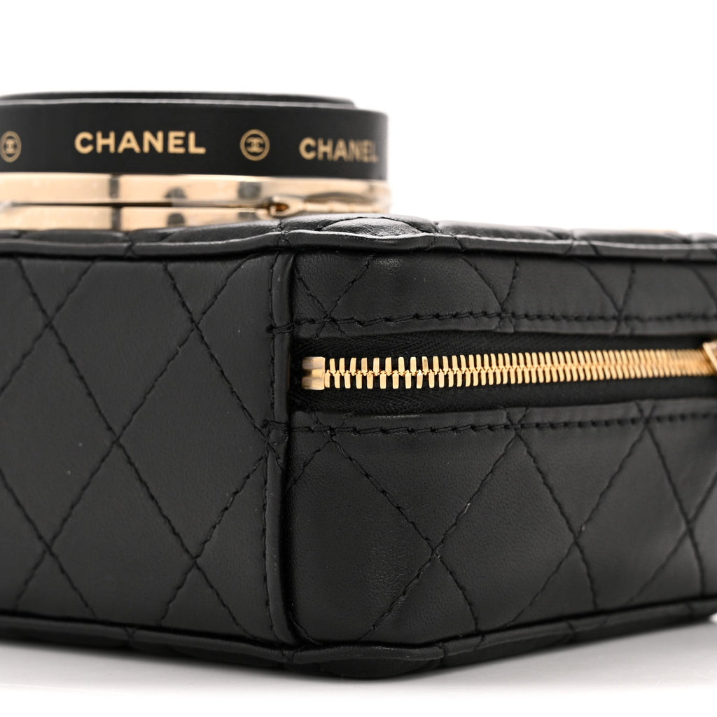 Chanel Lambskin Quilted Coco Click Bag Black