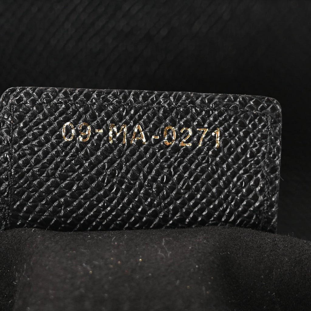Christian Dior Grained Calfskin Saddle Bag Black