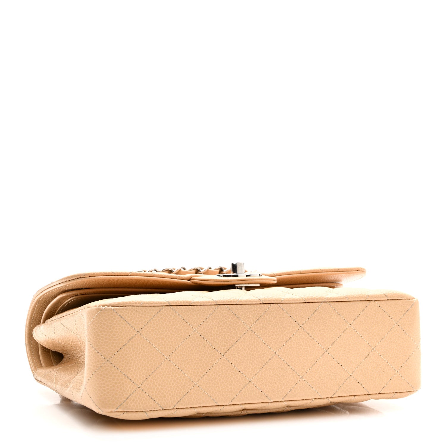 Chanel Caviar Quilted Small Double Flap Beige