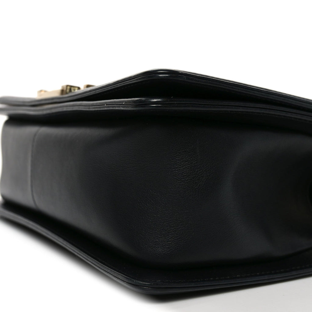 Chanel Lambskin Quilted Medium Boy Flap Black
