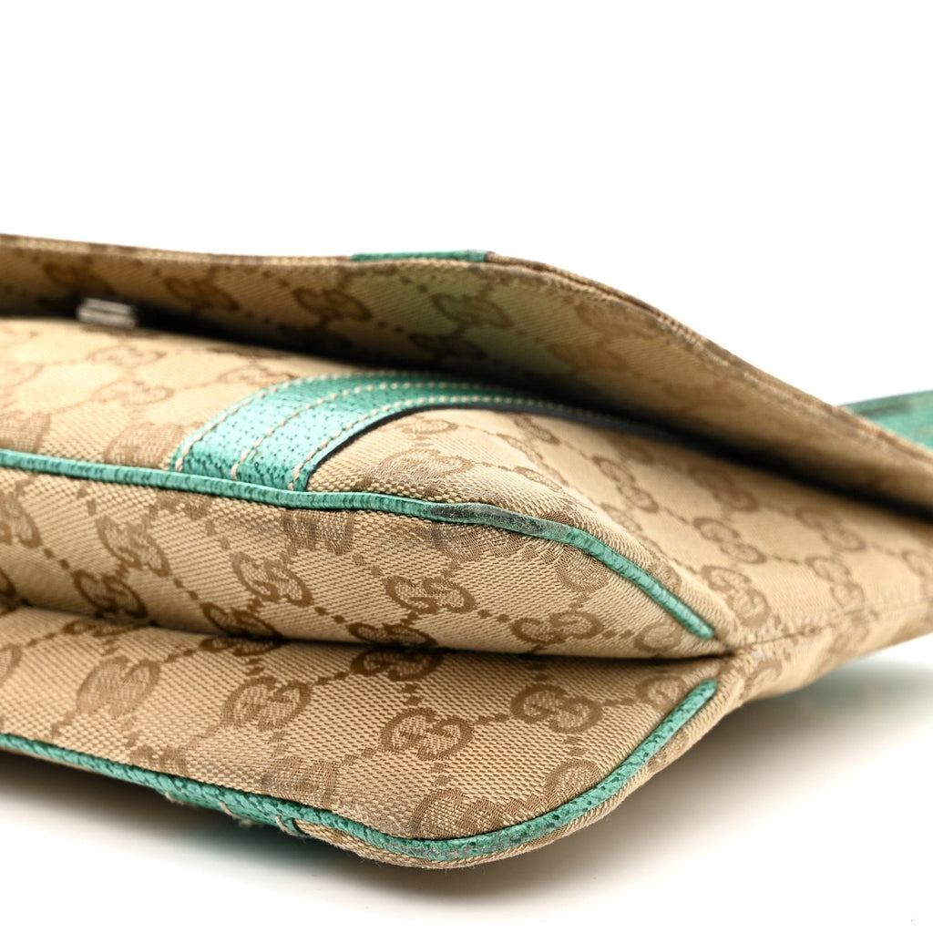 Gucci Monogram Satchel Bag Turquoise