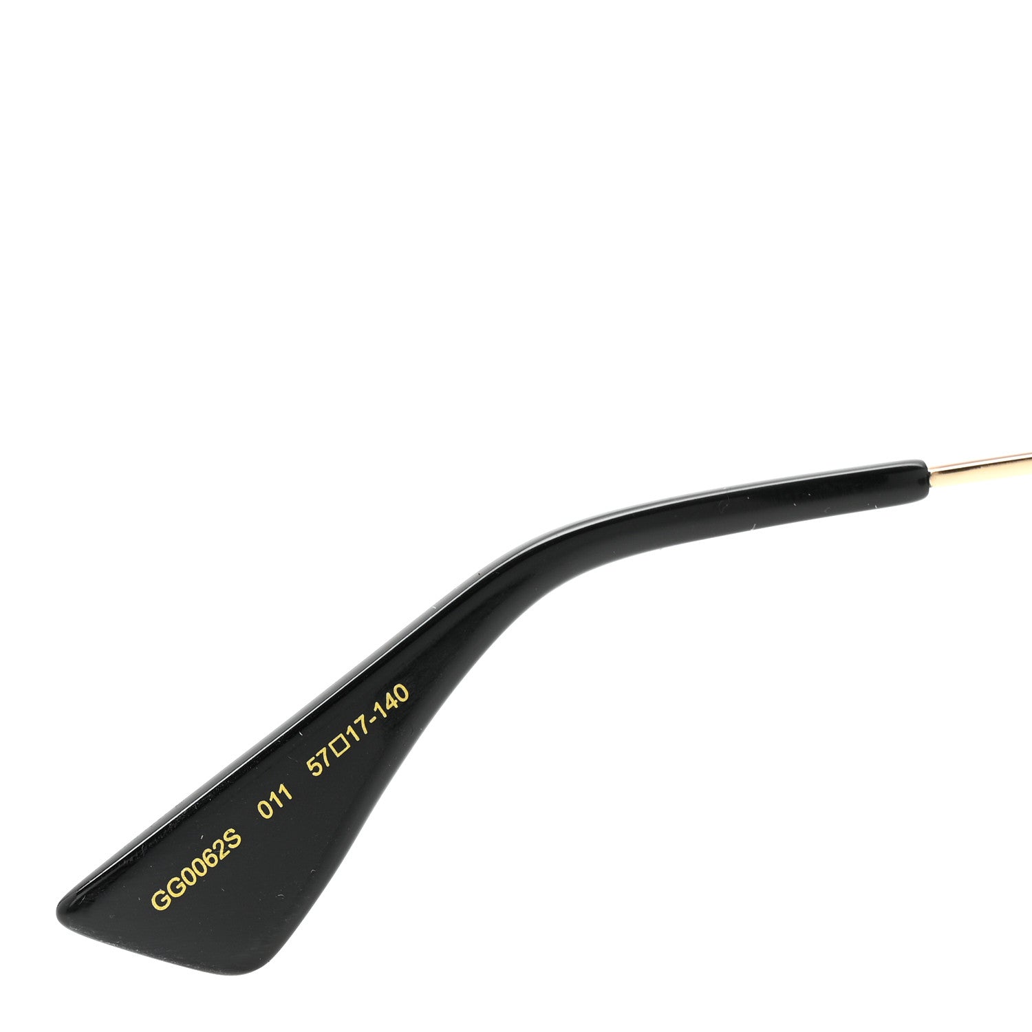Gucci Metal Aviator Sunglasses GG0062S Black
