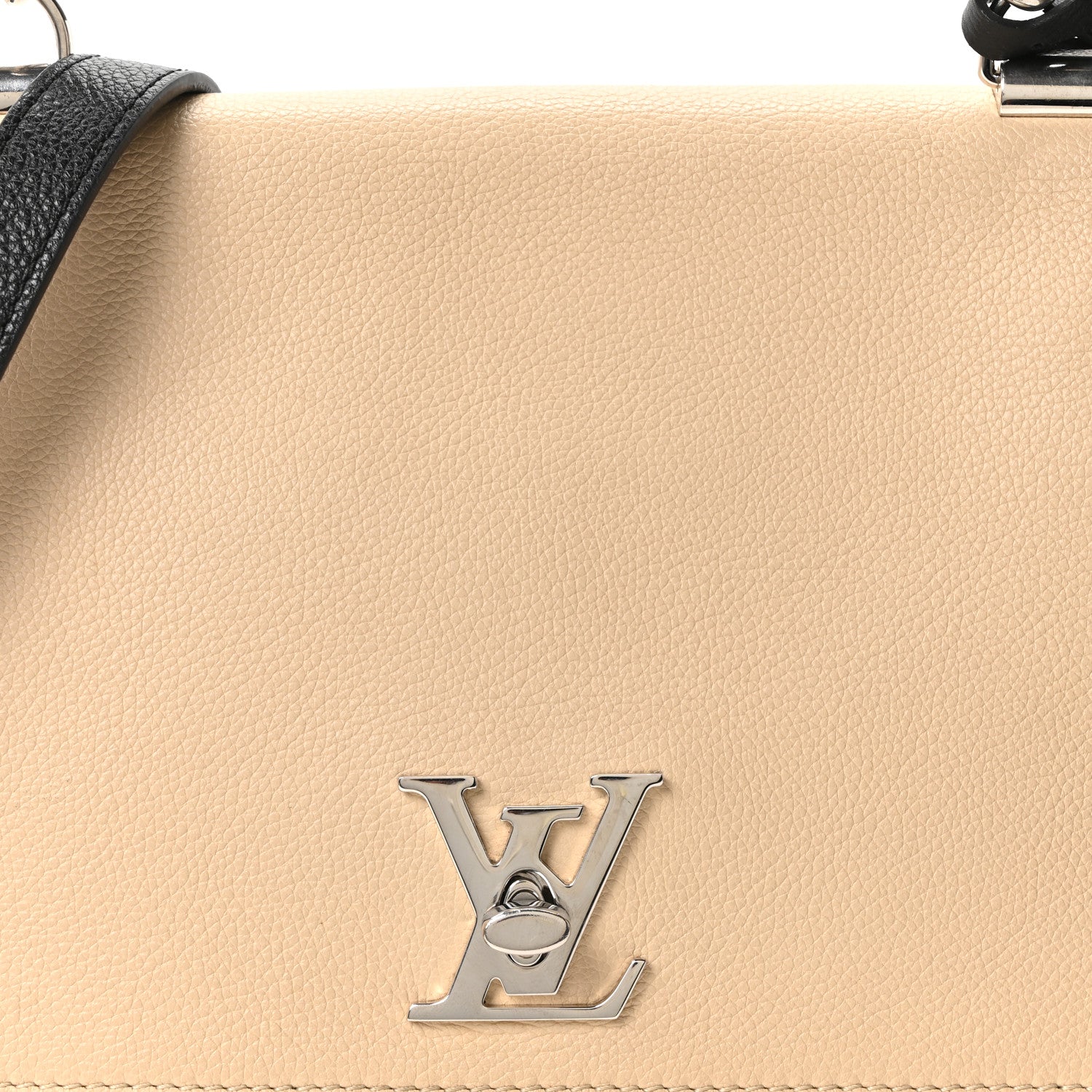 Louis Vuitton Soft Calfskin Lockme II Top Handle Vanille Black