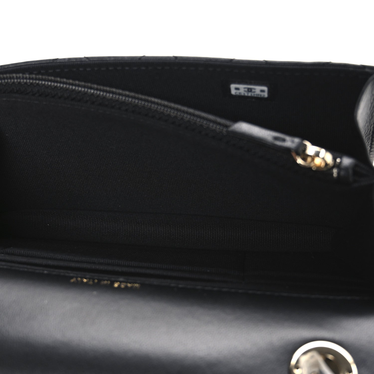 Chanel Lambskin Quilted Trendy CC Dual Handle Clutch With Chain Black