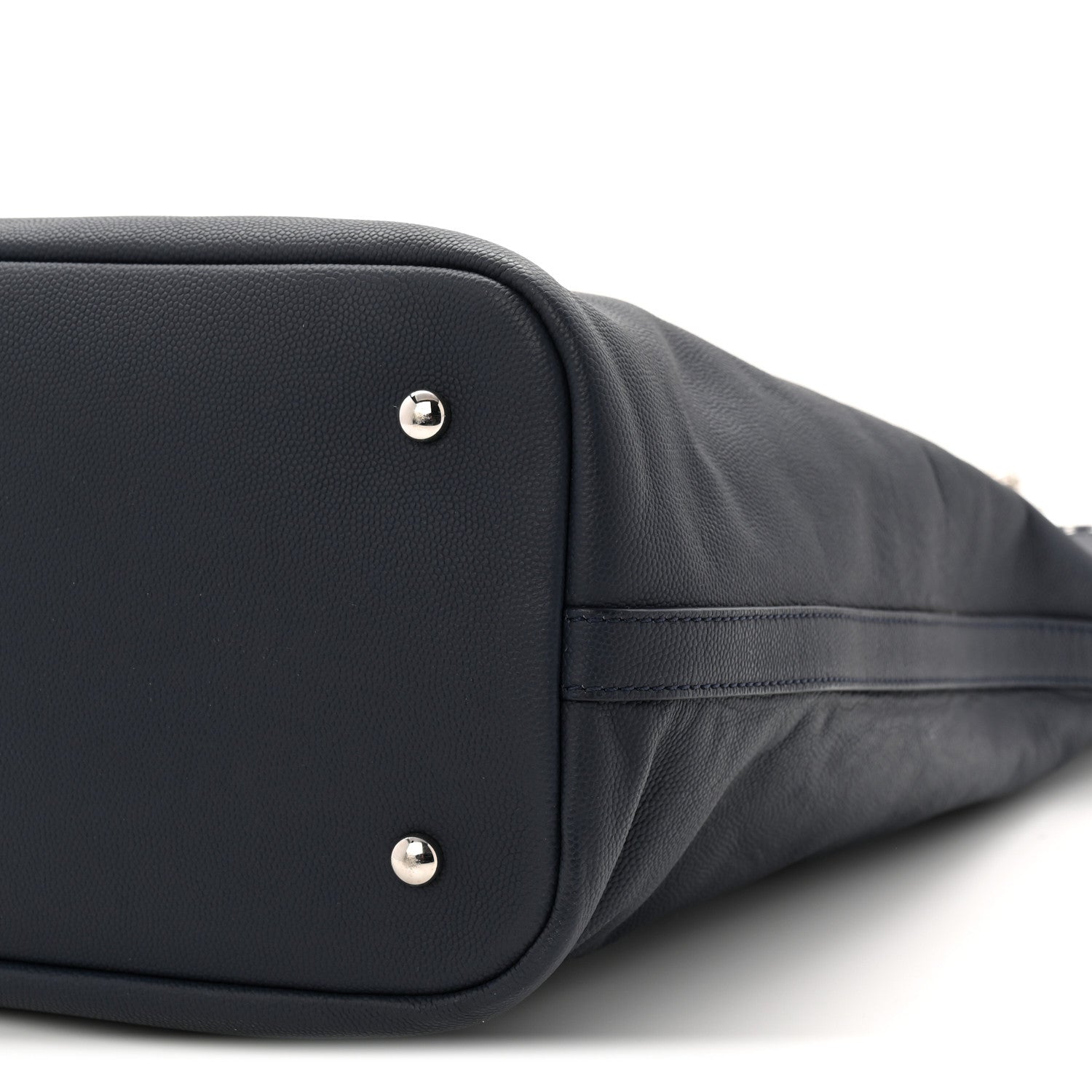 Chanel Calfskin Large Coco Eyelets Shopping Tote Navy