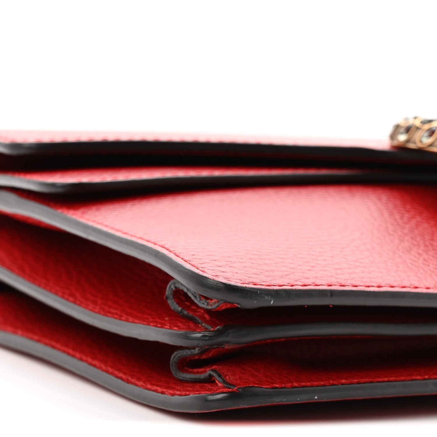 Gucci Dollar Calfskin Swarovski Crystal Small Dionysus Shoulder Bag Hibiscus Red