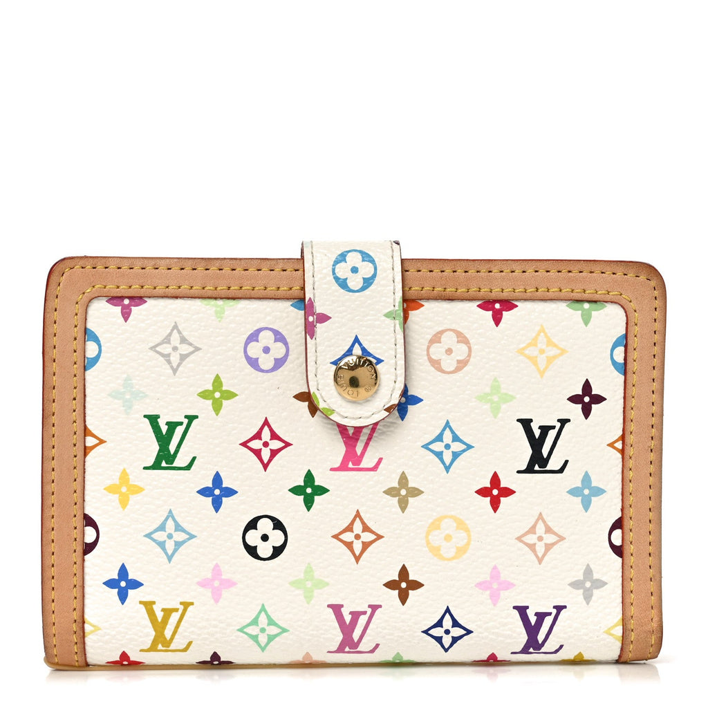 Louis Vuitton Monogram Multicolor French Purse Wallet White
