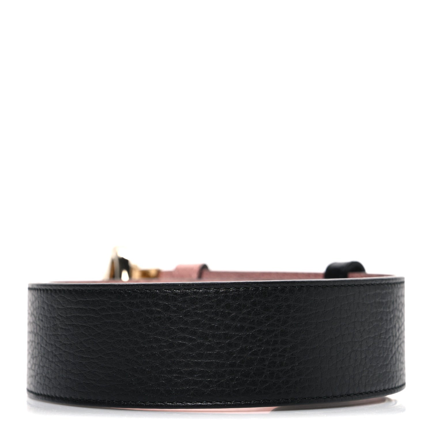 Gucci Calfskin 1973 Reversible Belt 95 38 Black Pink