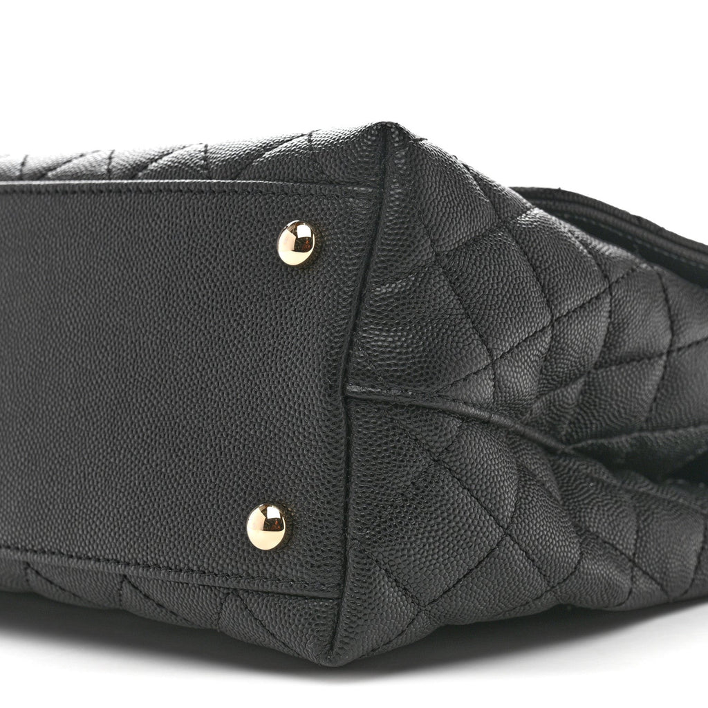 Chanel Caviar Quilted Small Coco Handle Flap Black