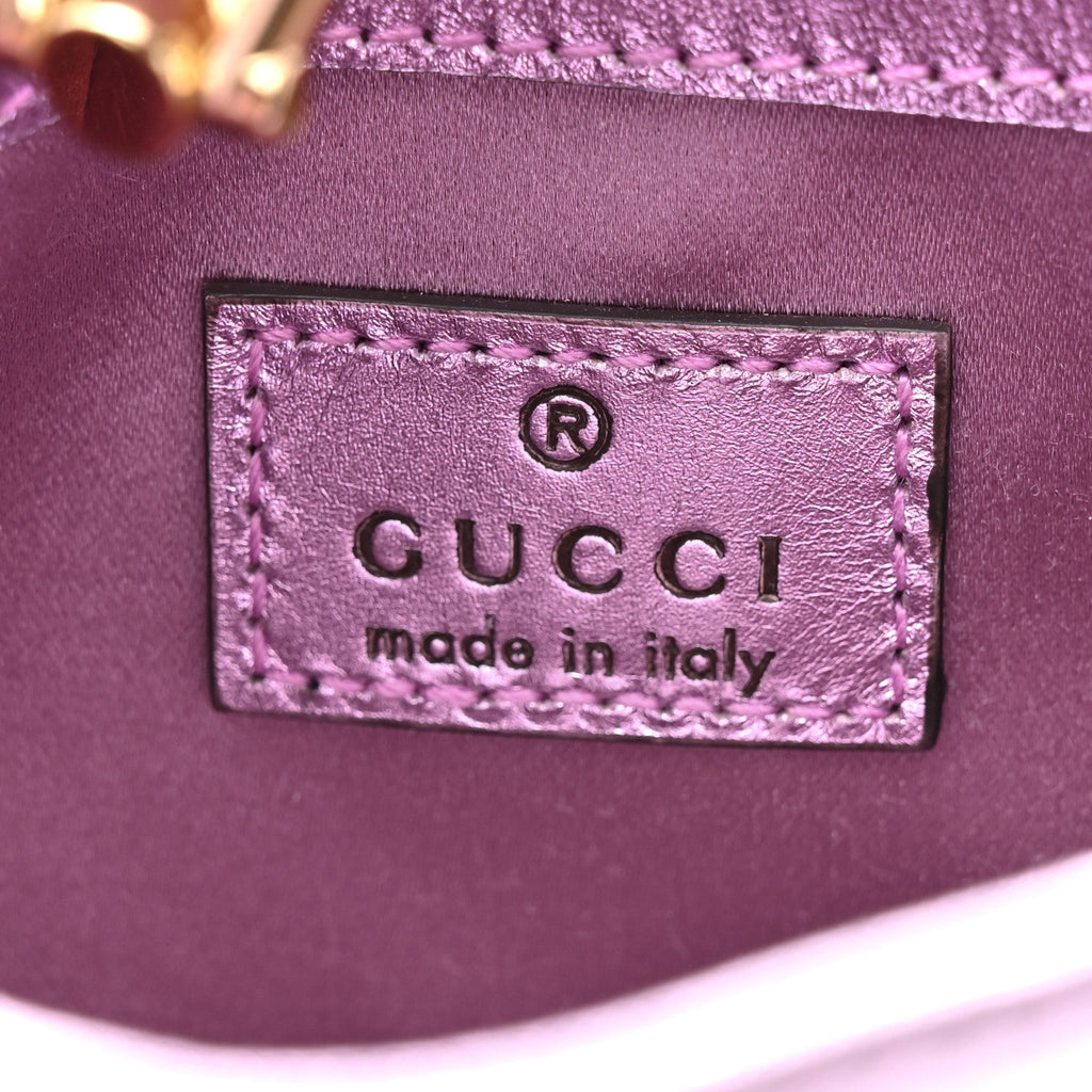 Gucci Laminated Nappa Nano Jackie 1961 Hobo Metallic Rosa