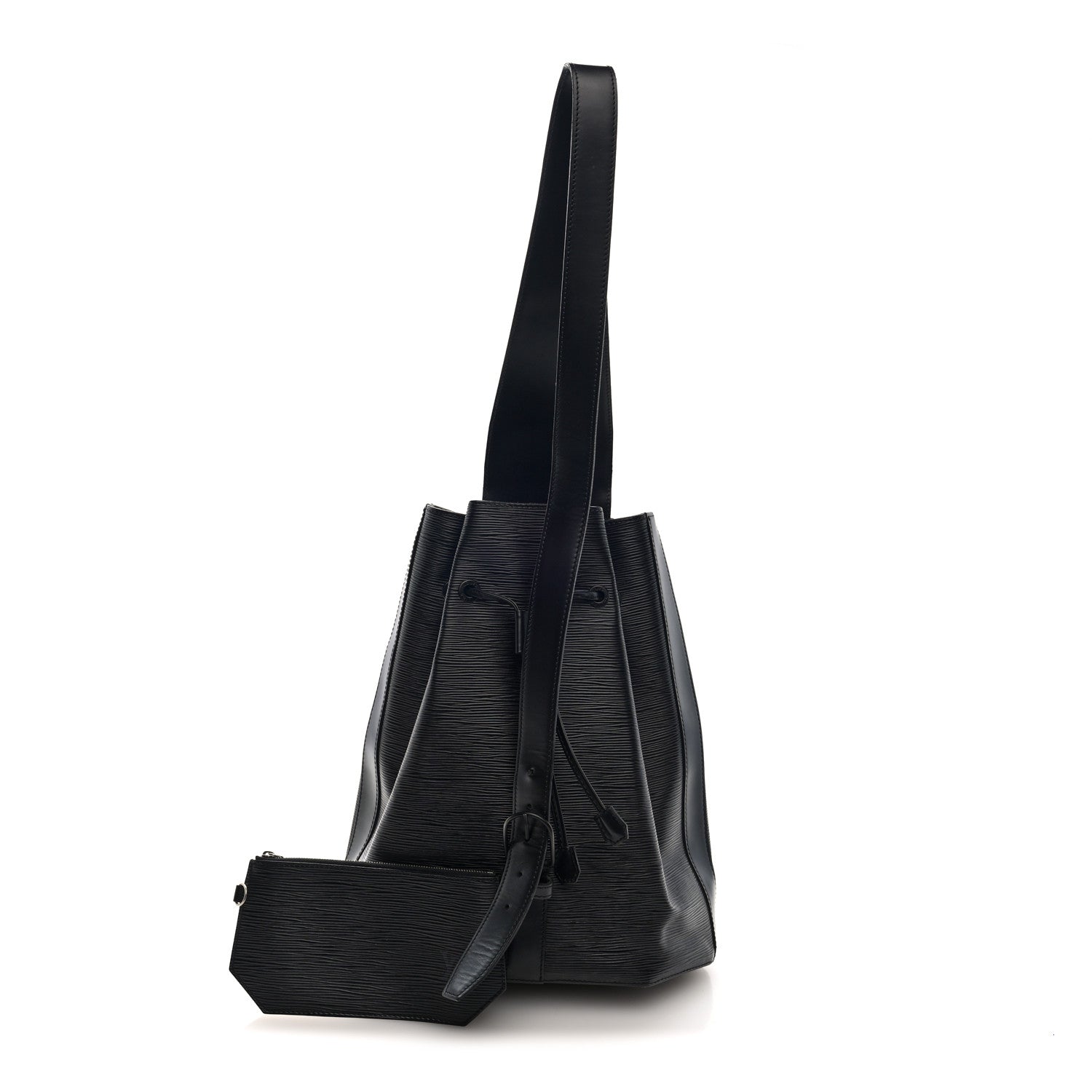 Louis Vuitton Epi Sac a Dos Drawstring Bag Black