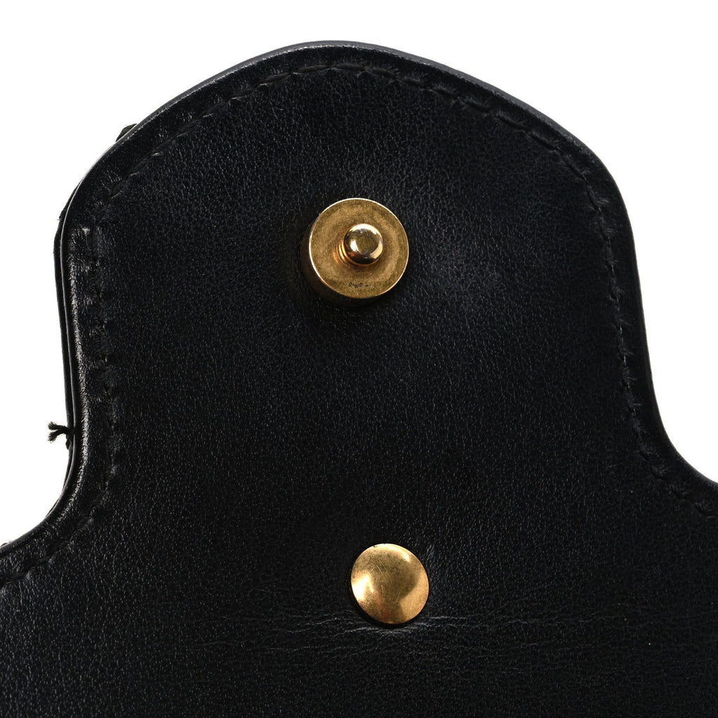 Gucci Calfskin Matelasse GG Marmont Chain Wallet Black