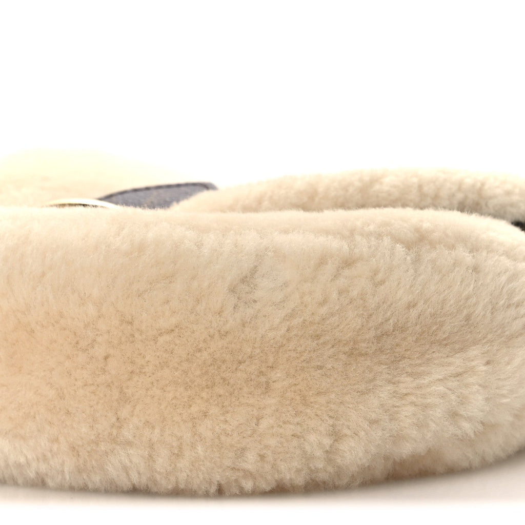 Louis Vuitton Shearling Monogram Sunset Cream