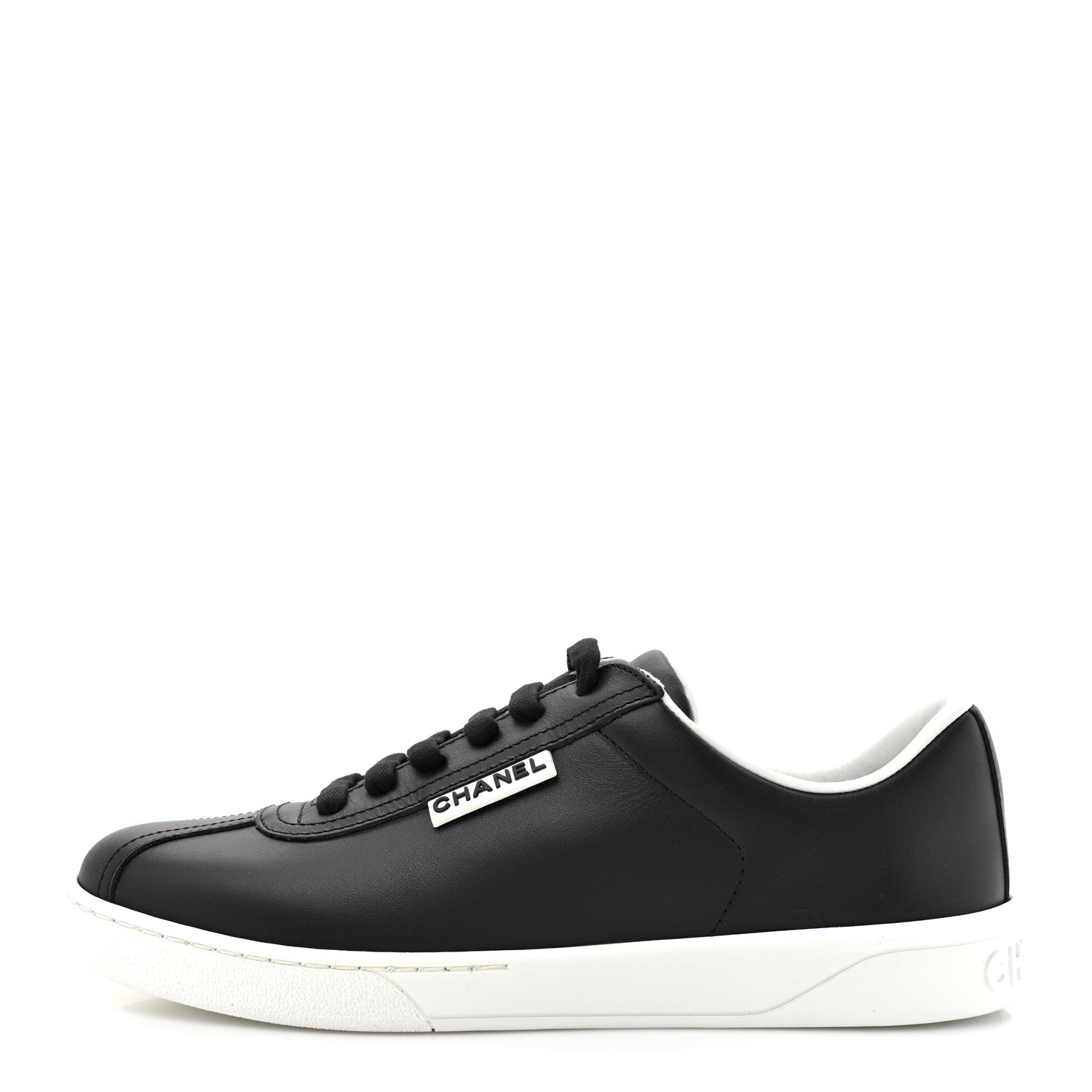 Calfskin CC Womens Sneakers 37 Black