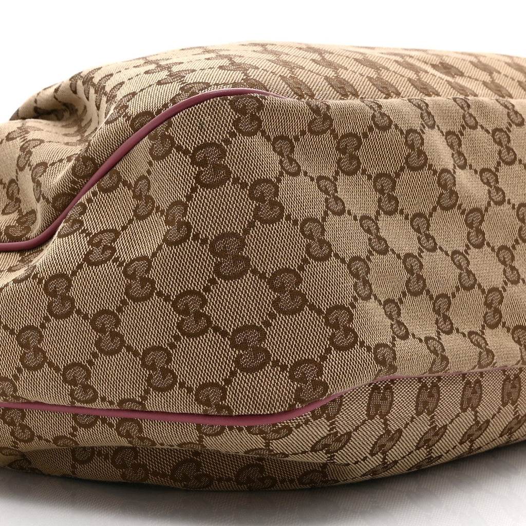 Gucci Monogram Medium Sukey Top Handle Tote Peonia Flower