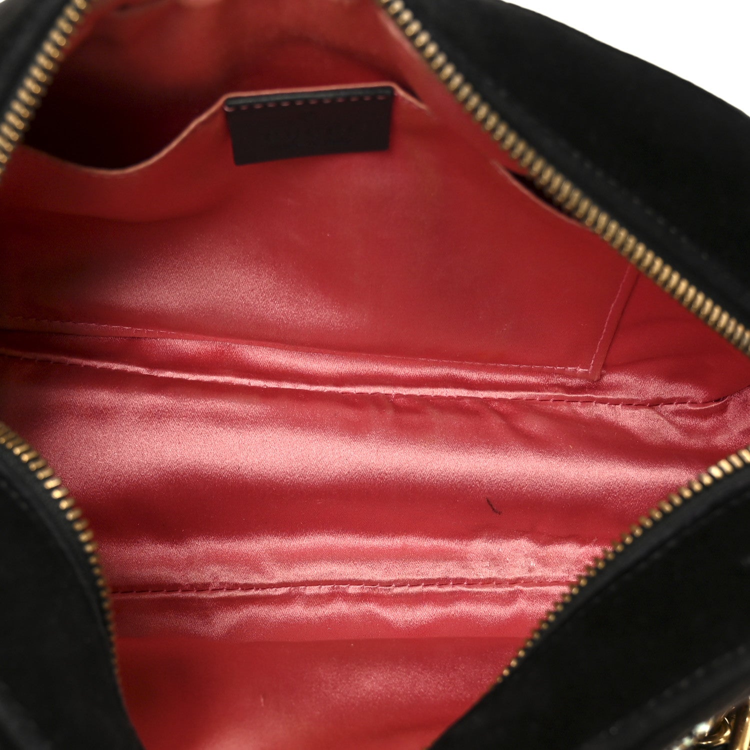 Gucci Velvet Matelasse Crystal Star Embroidered Small GG Marmont Chain Shoulder Bag Black