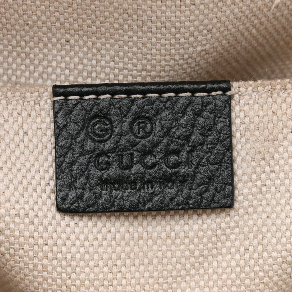 Gucci Pebbled Calfskin Soho Chain Backpack Black