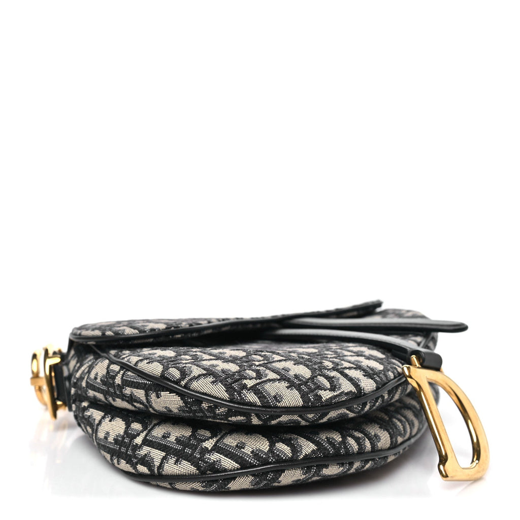 Christian Dior Oblique Saddle Bag Blue