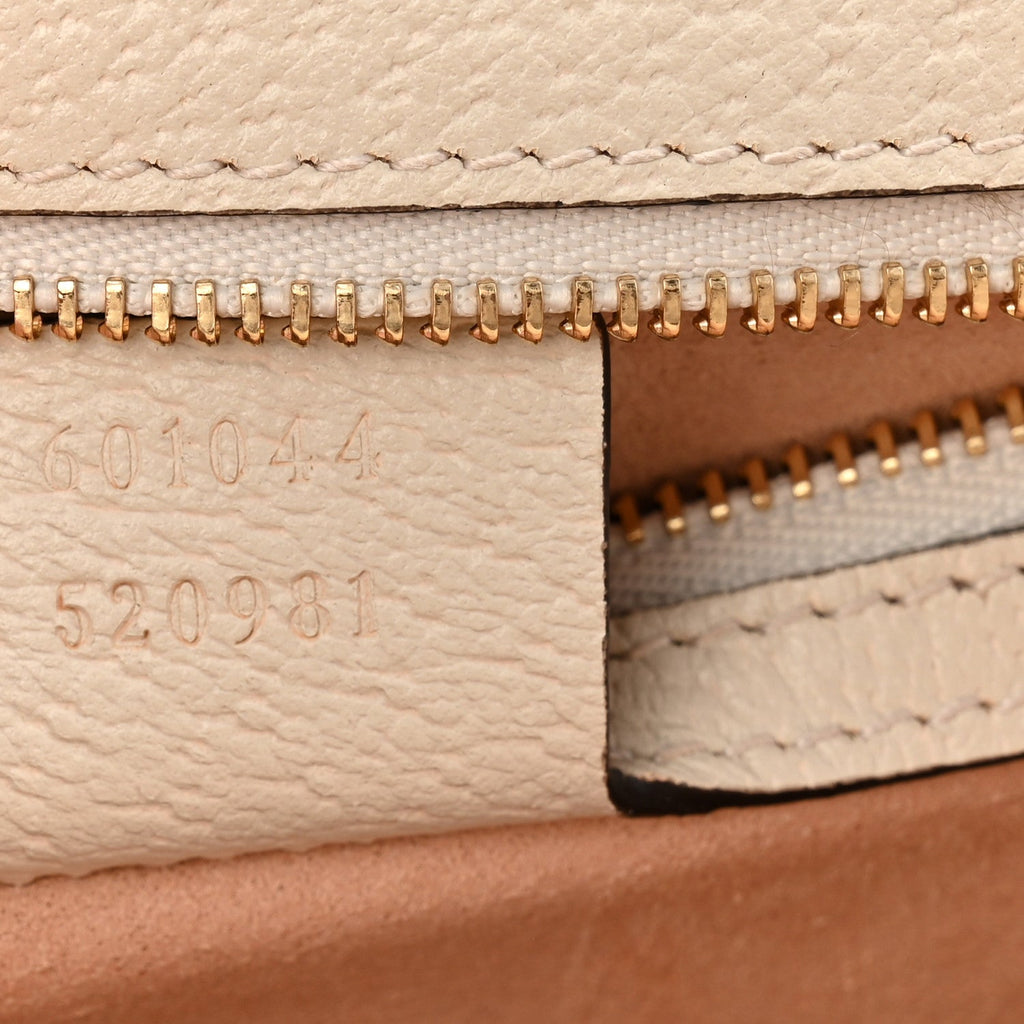 Gucci Textured Calfskin Small Ophidia Flap Messenger Bag Mystic White