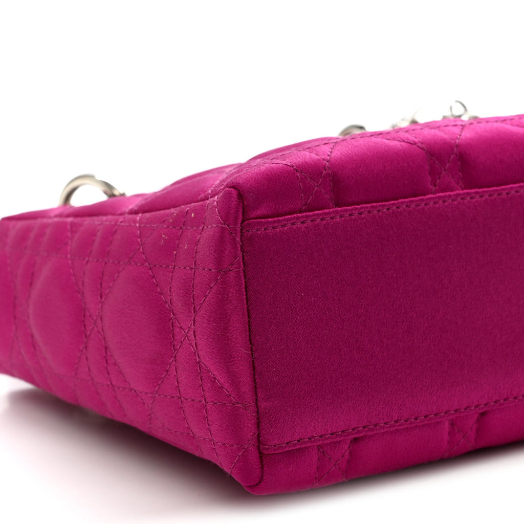 Christian Dior Satin Cannage Mini Lady Dior Pink
