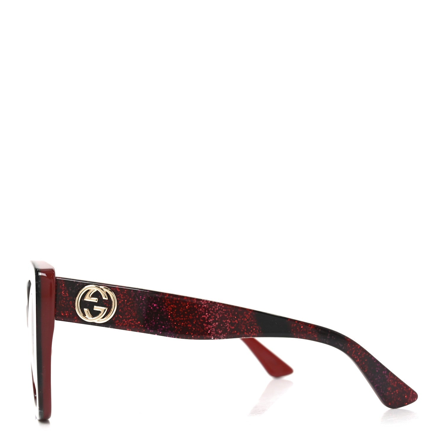 Gucci Acetate Glitter Sunglasses GG0327S Red