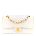 Chanel Caviar Quilted Medium Double Flap White