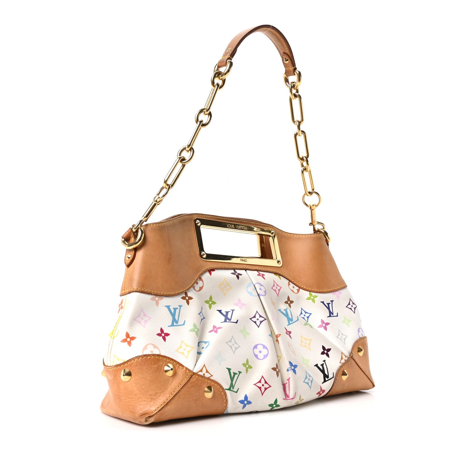 Louis Vuitton Monogram Multicolor Judy MM White